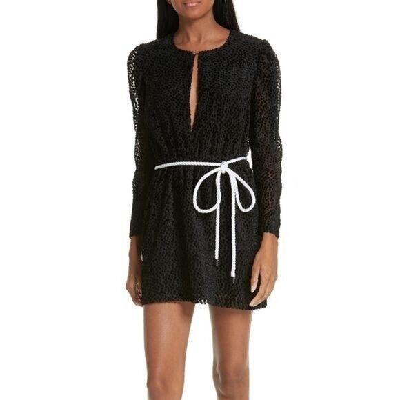 Robert Rodriguez Dresses & Skirts - Black Robert Rodriguez Velvet Devore Mini  Dress Size 2